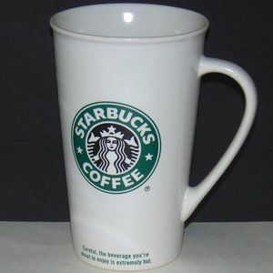 SOLD Starbucks 2005 Grande Tall 16 oz Green Mermaid Logo Latte Coffee Mug XLNT